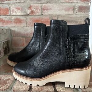 Black Leather Ankle Boots